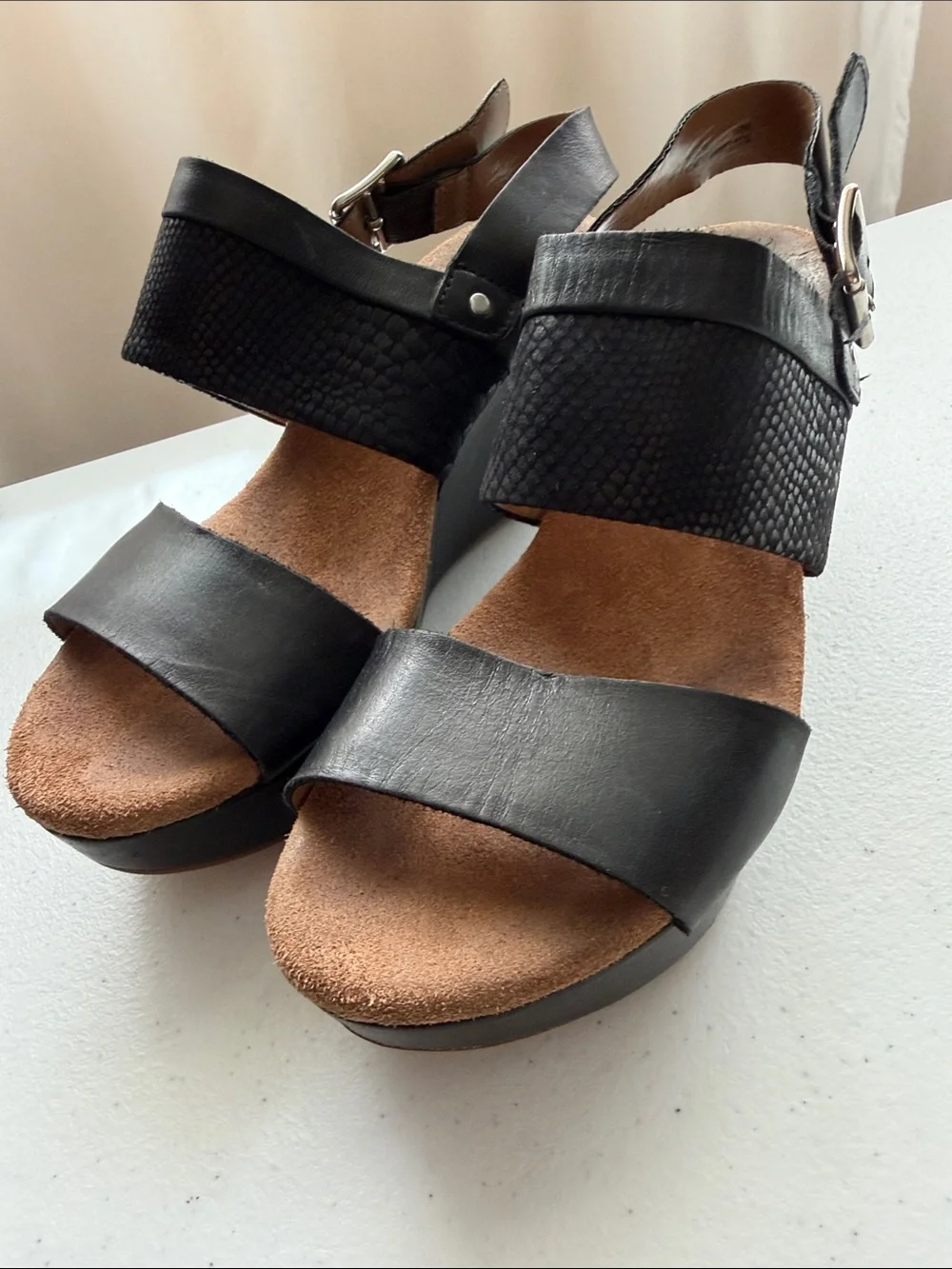 Clark’s Wedge Sandals with Adjustable Straps
